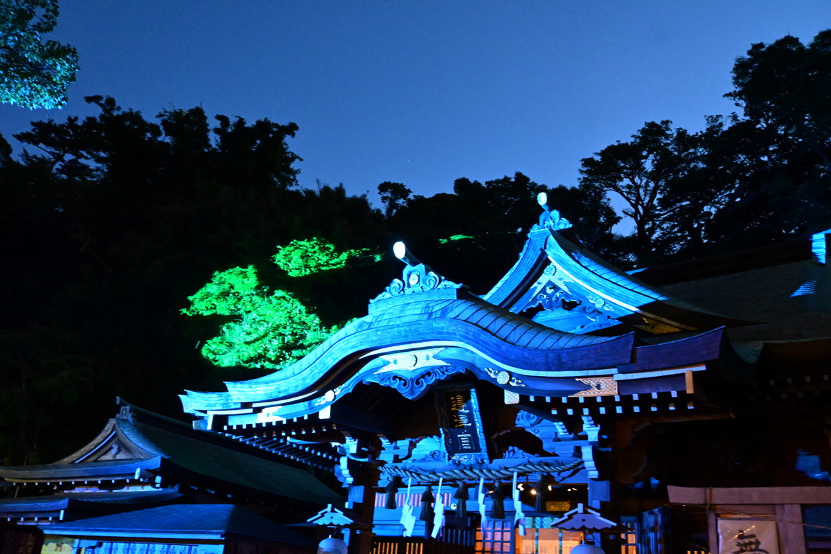 江の島灯籠2021：江島神社辺津宮