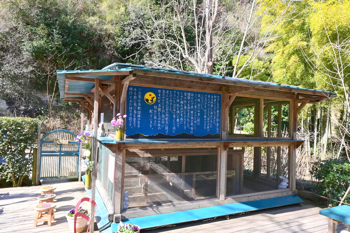 明月院：ウサギ小屋側面