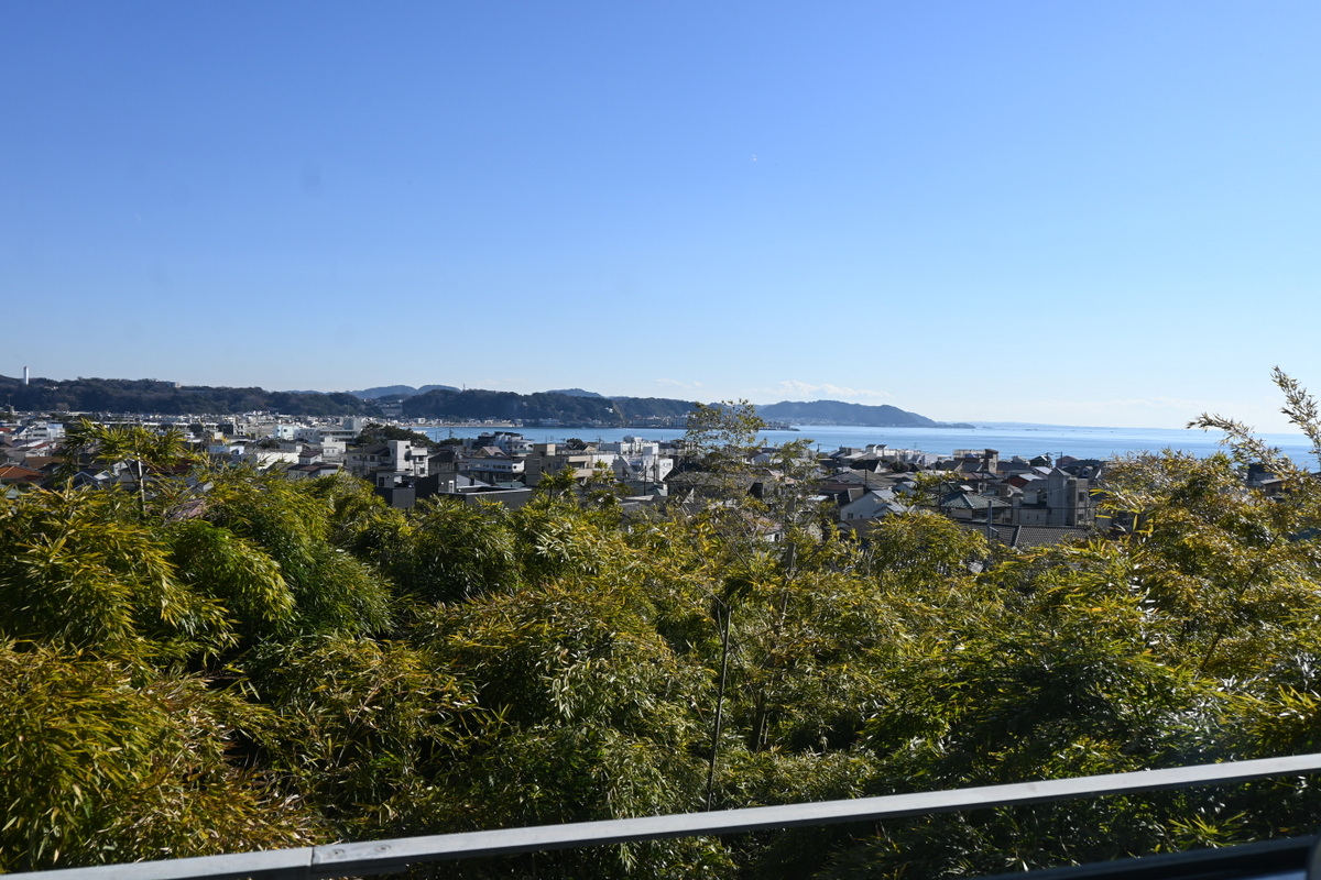 長谷寺：海光庵窓際の席からの眺め