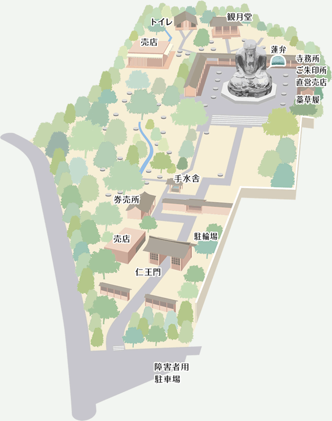高徳院：境内案内図